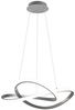 LED Pendelleuchte COURSE Silber mit Stufen Dimmer, 4000K Neutralweiß, Ø 60cm Bild 2