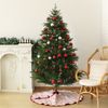 Weihnachtsbaumdecke Beidseitig bedruckte Weihnachtsbaumdecke Rund Rot Christbaumrock Weiß Bild 3