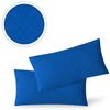Jersey Kissenbezug, 2er Set, Baumwolle, Royalblau, 40x80 cm Bild 2