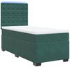 vidaXL Boxspringbett mit Matratze Dunkelgrün 80x200 cm Samt 3293077 Bild 3