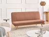 Schlafsofa 2-Sitzer KALFAFEL Stoff Goldbraun Bild 3