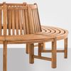 Baumbank SUTOR - Holz Teak 200x200x89.5 cm | Kreisrunde Sitzbank Mit Lehne Baumbank Gartenbank Für Baum Bild 5