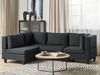 Beliani 'Unstad' Sofa, Schwarz, Stoff, 72 x 152 x 228 cm, ohne Ottomane, Rechts Bild 3