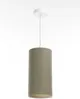 BPS Koncept 0T0-015-15w30 Hängeleuchte BOHO ELEGANT E27 1x40W Stoff strukturiert auf PVC-Kunststoff grau H:102cm Ø15cm dimmbar Bild 4