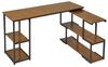 Mondeer Eckschreibtisch Computertisch, mit 360 Grad Drehbarem S-Regal, 2 Höhenverstellbare Regale, L-förmig Bild 4