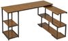 Mondeer Eckschreibtisch Computertisch, mit 360 Grad Drehbarem S-Regal, 2 Höhenverstellbare Regale, L-förmig Bild 5