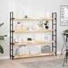 vidaXL Schweberegal 160x20x4 cm Massivholz Akazie Unbehandelt 3279439 Bild 2