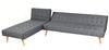 Ecksofa HWC-K38, Sofa Klappsofa, Liegefläche links/rechts, Stoff/Textil Massivholz MVG-zertifiziert 256cm ~ dunkelgrau Bild 4