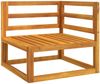 vidaXL Modular-Ecksofa mit Hellgrauen Kissen Massivholz Akazie 360012 Bild 3