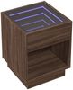 vidaXL Couchtisch mit Infinity-LED Braun Eichen-Optik 40x40x50 cm 847650 Bild 3