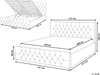 Bett mit Stauraum AMIENS 140 x 200 cm Samtstoff Taupe Bild 2