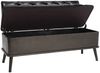 vidaXL Sitzbank mit Stauraum und Rückenlehne 110cm Schwarz Kunstleder 339297 Bild 2