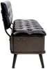 vidaXL Sitzbank mit Stauraum und Rückenlehne 110cm Schwarz Kunstleder 339297 Bild 4