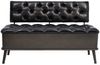 vidaXL Sitzbank mit Stauraum und Rückenlehne 110cm Schwarz Kunstleder 339297 Bild 3