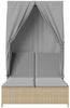 vidaXL Doppel-Sonnenliege mit Dach und Vorhängen Beige Poly Rattan 368102 Bild 4