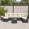 vidaXL Gartensofa-set mit Kissen 8 pcs Schwarz Poly-Rattan 3359406 Bild 3