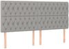 vidaXL Boxspringbett mit Matratze Hellgrau 200x200 cm Stoff, Härtegrad: H2 [3136861] Bild 5