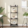 Bücherregal | Standregal 4 Böden Schwarz 40x30x120 cm Holzwerkstoff Bild 2