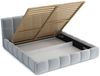 Polsterbett Doppelbett GIOTTO Komplettset 160x200cm Stoff Monolith Braun Bild 2
