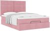 vidaXL Ottoman-Bett mit Matratzen Rosa 140x190 cm Samt 3313474 Bild 5