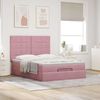 vidaXL Ottoman-Bett mit Matratzen Rosa 140x190 cm Samt 3313474 Bild 3