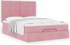 vidaXL Ottoman-Bett mit Matratzen Rosa 140x190 cm Samt 3313474 Bild 4