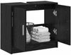 vidaXL Badezimmerschrank mit Tür Schwarz Eichen-Optik 63 x 29 x 55 cm 869208 Bild 3