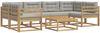 vidaXL Outdoor-Sofagarnitur mit Kissen 5 pcs Weiß und Hellgrau 3386115 Bild 2