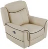 Vente-unique - ADELIO Sessel Leder Beige - B 95 cm x H 102 cm x L 105 cm Bild 2