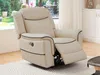Vente-unique - ADELIO Sessel Leder Beige - B 95 cm x H 102 cm x L 105 cm Bild 4