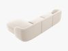 Micadoni Ecksofa Miley 4-Sitzer Rechts Samt Bluvel Helles Beige Bild 3