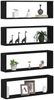 vidaXL Wandregale mit Regal 4 pcs Schwarz Eichen-Optik 80 x 15 x 26 cm 862644 Bild 3
