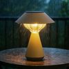 LED Solar Tischlampe, sandfarben, H 23 cm Bild 3