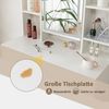 Thanaddo Schminktisch, Frisiertisch mit Spiegel und Hocker & LED,Kosmetiktisch mit Aufbewahrungsfach für Schlafzimmer Bild 2