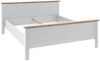 Schlafzimmer JASMIN mit 4-trg. Schrank und Doppelbett Pinie weiß Optik Bild 4