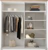 Schlafzimmer JASMIN mit 4-trg. Schrank und Doppelbett Pinie weiß Optik Bild 3