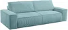 Vente-unique - Schlafsofa 4-Sitzer - Cord - Türkisblau - AMELIA Bild 3