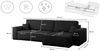 Kaiser Möbel Ecksofa mit schlaffunktion und bettkasten, BEST XL stoff Poso, Quelle, Verita, Mit Bettfunktion und Bettzeugfach Bild 2