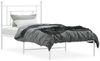 vidaXL Bettgestell mit Kopfteil Metall Weiß 90x200 cm 374381 Bild 3