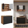 Badmöbel-Set Irma Anthrazit mit Wabenstruktur 2 Teile, Unterschrank 80 cm Vicco Bild 2