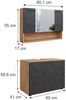 Badmöbel-Set Irma Anthrazit mit Wabenstruktur 2 Teile, Unterschrank 80 cm Vicco Bild 3
