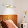 LED Wandleuchte, Metall, dimmbar, messing, B 60 cm Bild 4