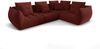 Micadoni Ecksofa Bloom 4-Sitzer Rechts Strukturierter Stoff Rot Bild 2