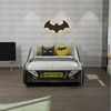Kids Collective Autobett 70x140, 80x160 cm Kinderbett Jugendbett mit Rausfallschutz (Spielbett Batman Batmobil Bat Car Auto), Bett in schwarz Kinderbett 70x140 cm optional mit Matratze Bild 3