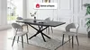 Vente-unique - NIYAMA Stuhl Stoff Grau - B 56 cm x H 81 cm x L 50 cm Bild 2
