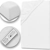 Jersey Spannbettlaken 140-160x200 100% Baumwolle weich bügelfrei komfort Weiss Bild 2