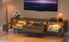 TV-Schrank mit LED-Beleuchtung & Katzenzugang, 180 x 40 x 50 cm, Nussbaumfarben Bild 3