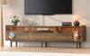 TV-Schrank mit LED-Beleuchtung & Katzenzugang, 180 x 40 x 50 cm, Nussbaumfarben Bild 4
