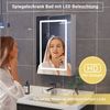 Simurq Spiegelschrank Badezimmerspiegelschrank mit LED-Beleuchtung Hängeschrank, 1/2-Türer Badspiegel mit verstellbaren Regalen, 3 Farbtemperaturen Dimmfunktion Bild 3