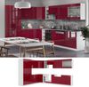 Eckküche Fame-Line Bordeaux Hochglanz/Weiß 347 x 257 cm, AP Anthrazit Vicco Bild 2